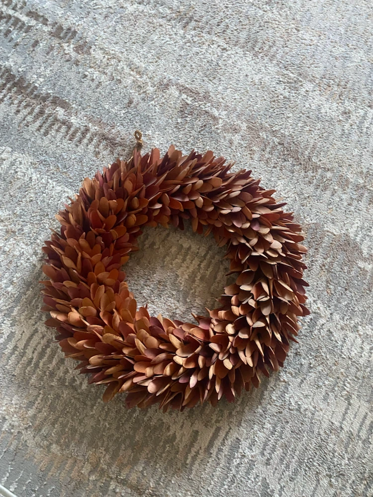 HomeSense Decorative Brown Leaf Wreath - photo 3