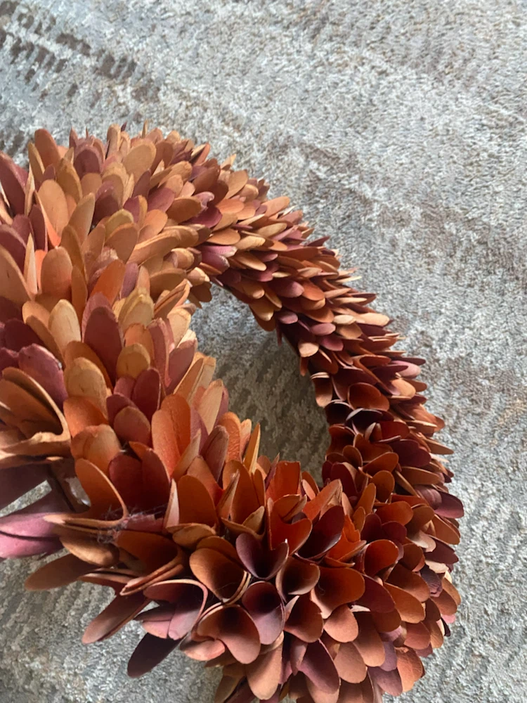 HomeSense Decorative Brown Leaf Wreath - photo 4