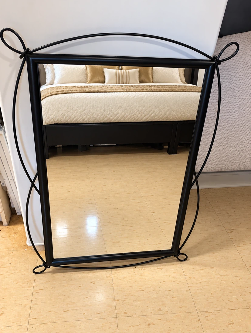 Black Metal Wall Mirror
