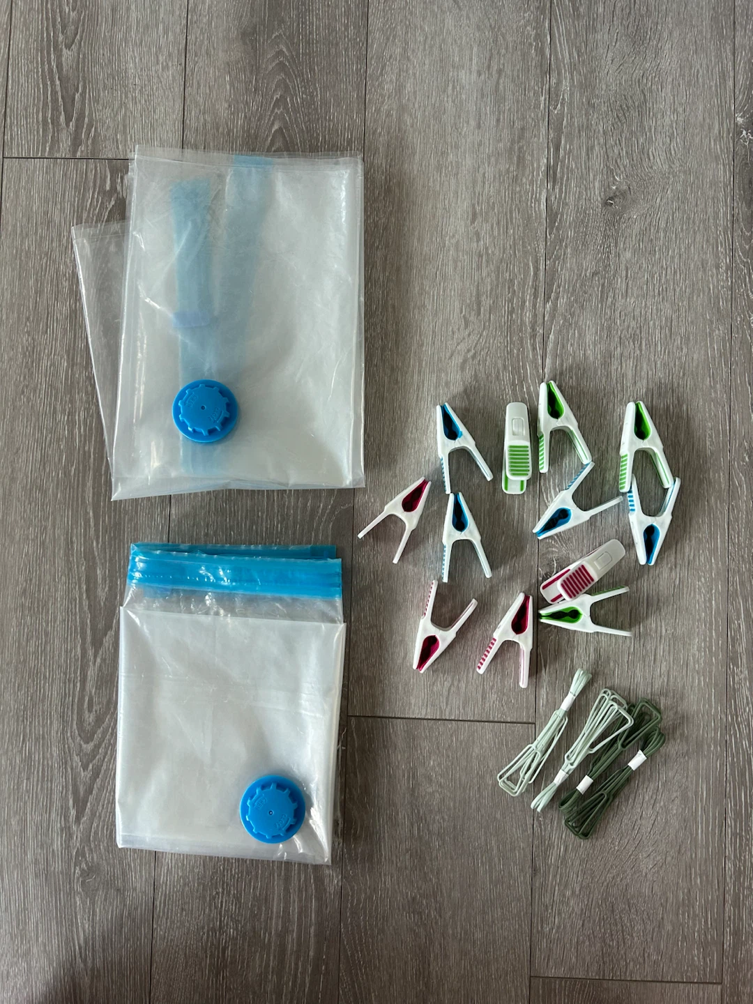 Vacuum Storage Bags and Assorted Clips