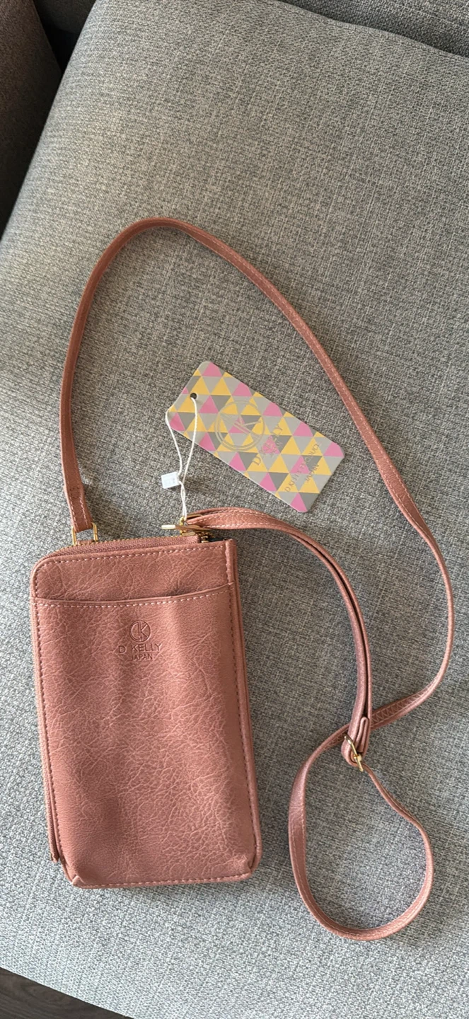 D Kelly Japan Pink Crossbody Leather Phone Bag