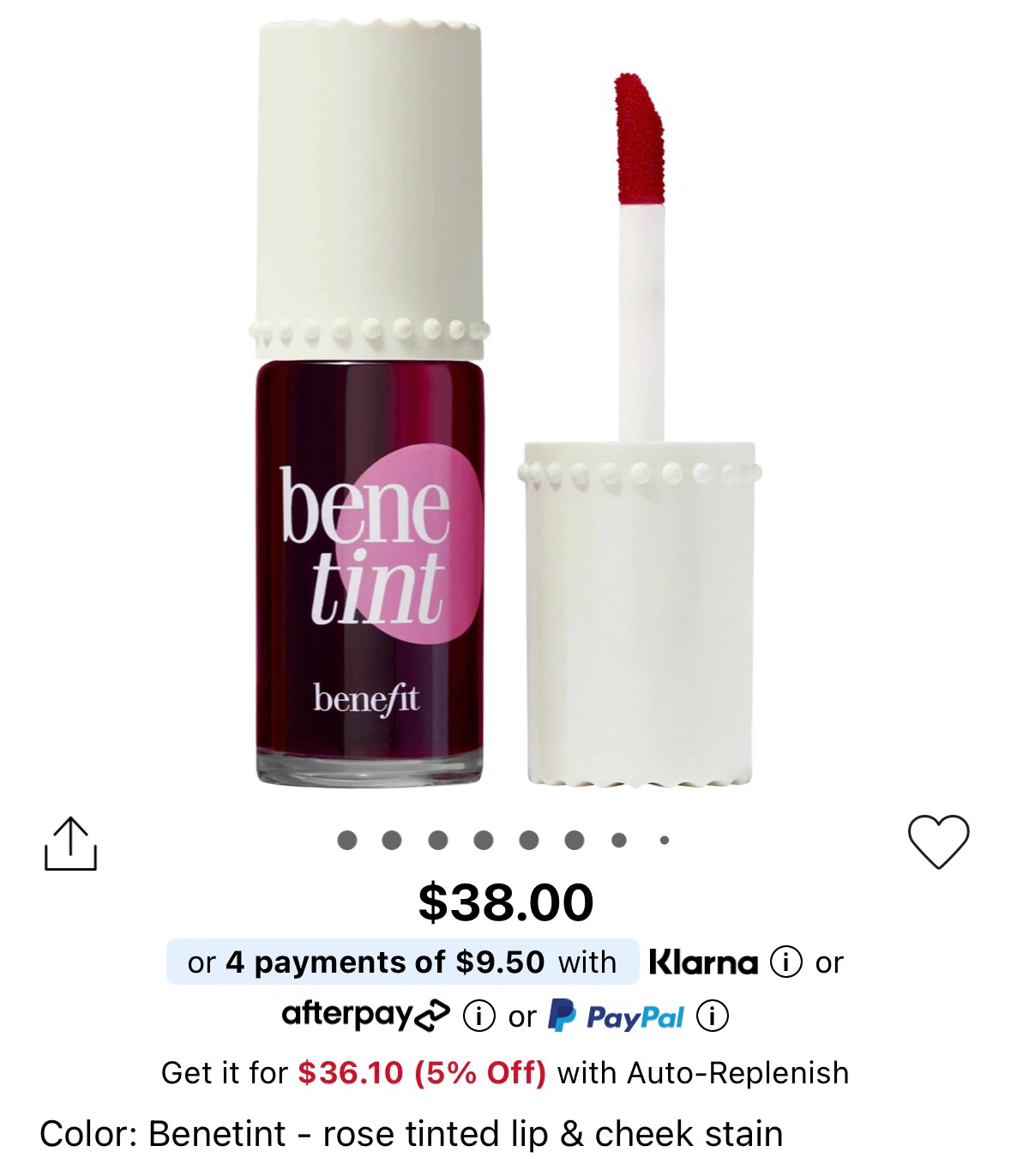 Benefit Benetint Rose Tinted Lip & Cheek Stain