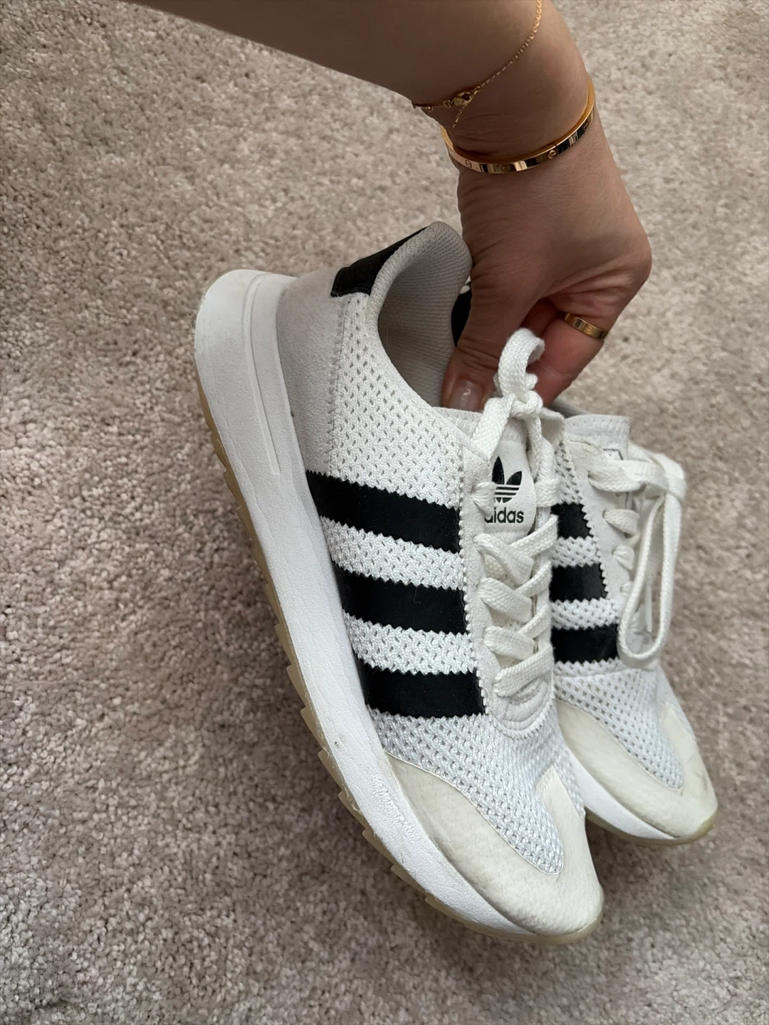 Adidas Originals White and Black Sneakers - photo 2