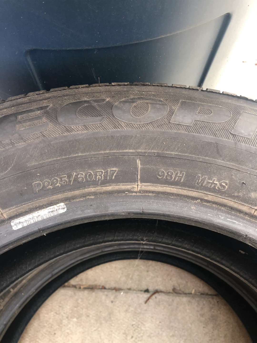Two Bridgestone Ecopia Tires P225/60R17 - photo 4
