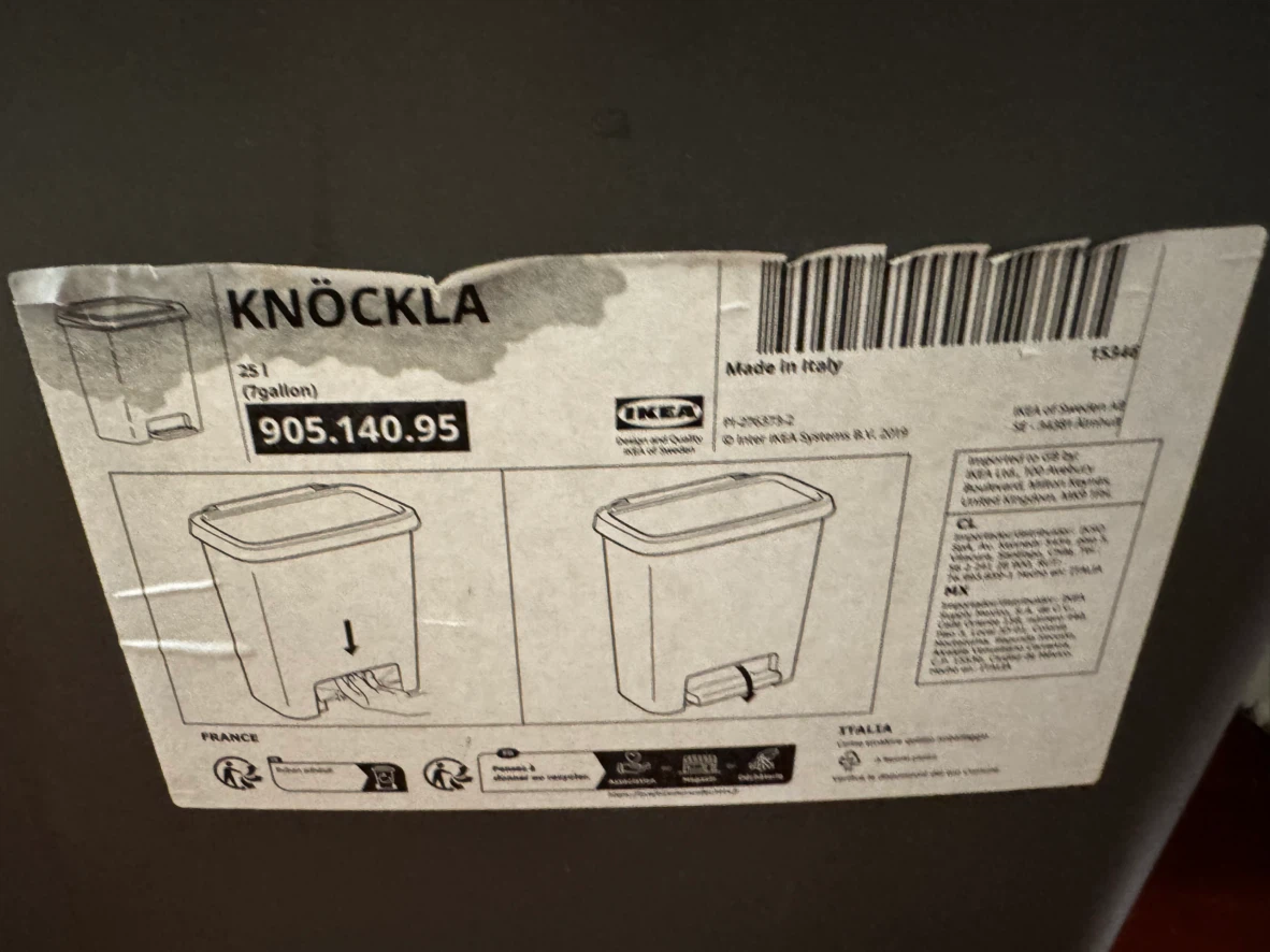 IKEA KNOCKLA Pedal Bin - photo 3