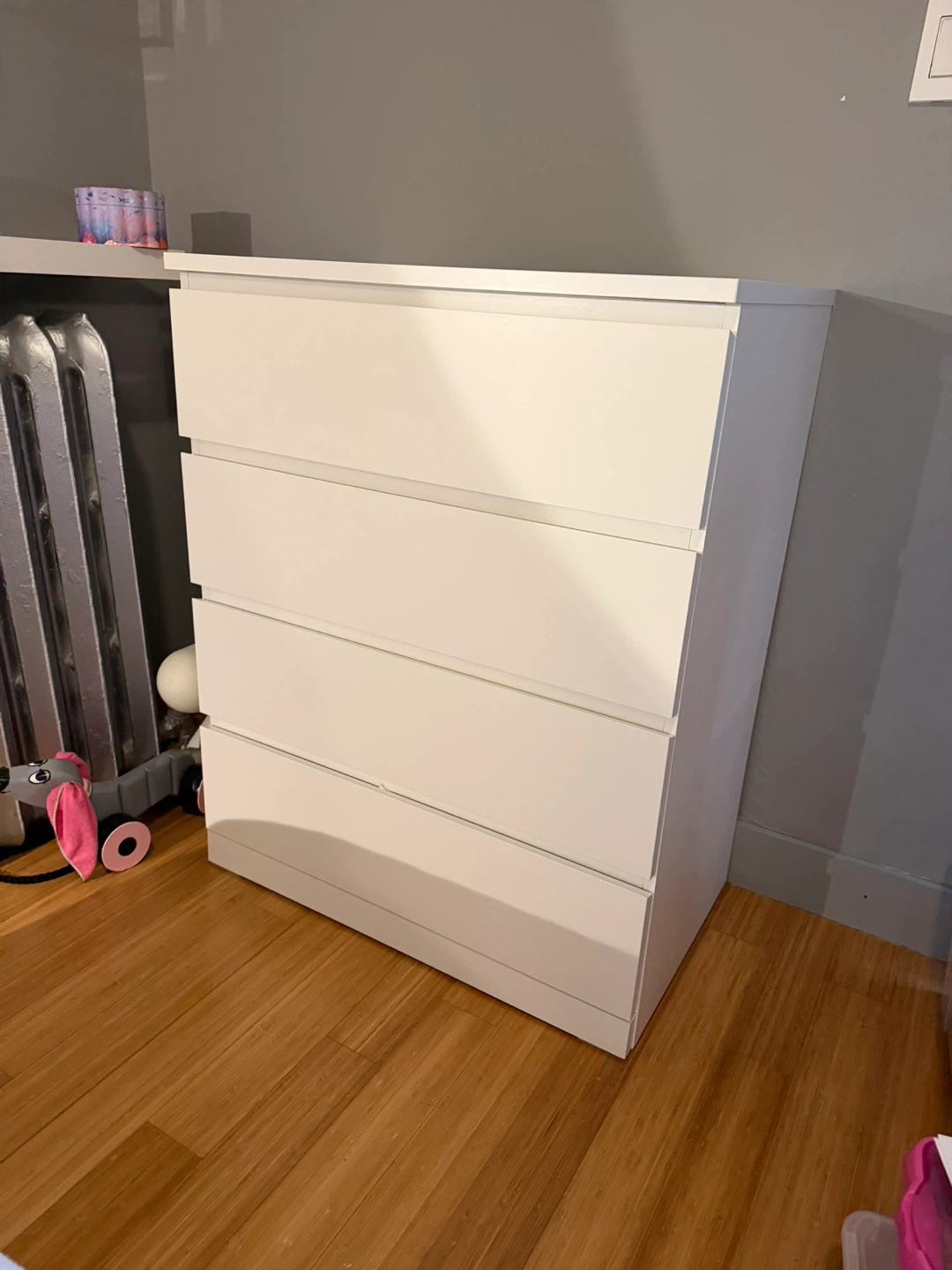 [Moving Sale] IKEA STORKLINTA 4-Drawer Dresser – White