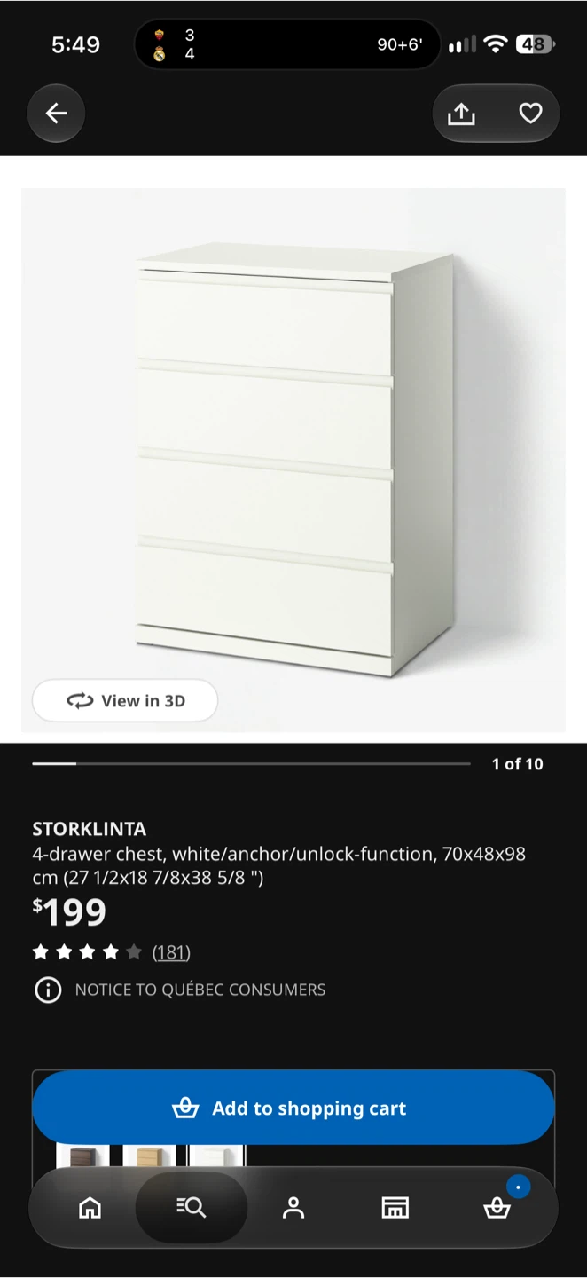 [Moving Sale] IKEA STORKLINTA 4-Drawer Dresser – White - photo 4