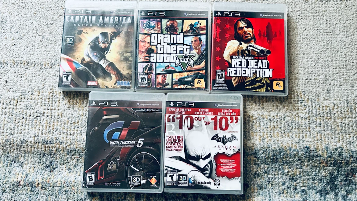 PS3 Games Bundle – Captain America, GTA V, Red Dead Redemption