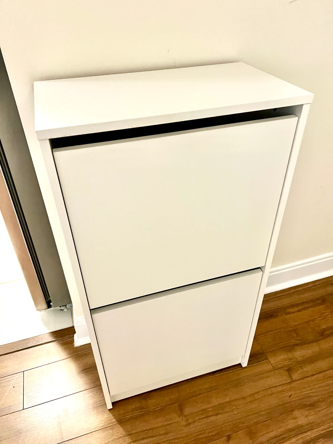 White 2-Tier Shoe Cabinet - photo 3