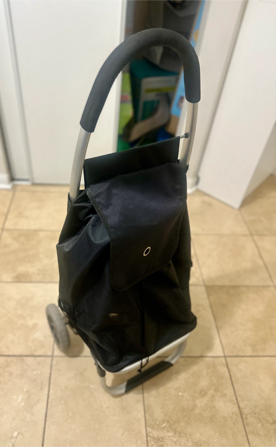 Black Rolling Shopping Cart