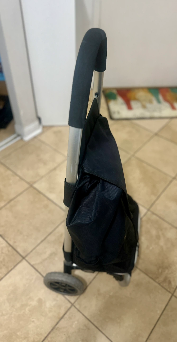 Black Rolling Shopping Cart - photo 3