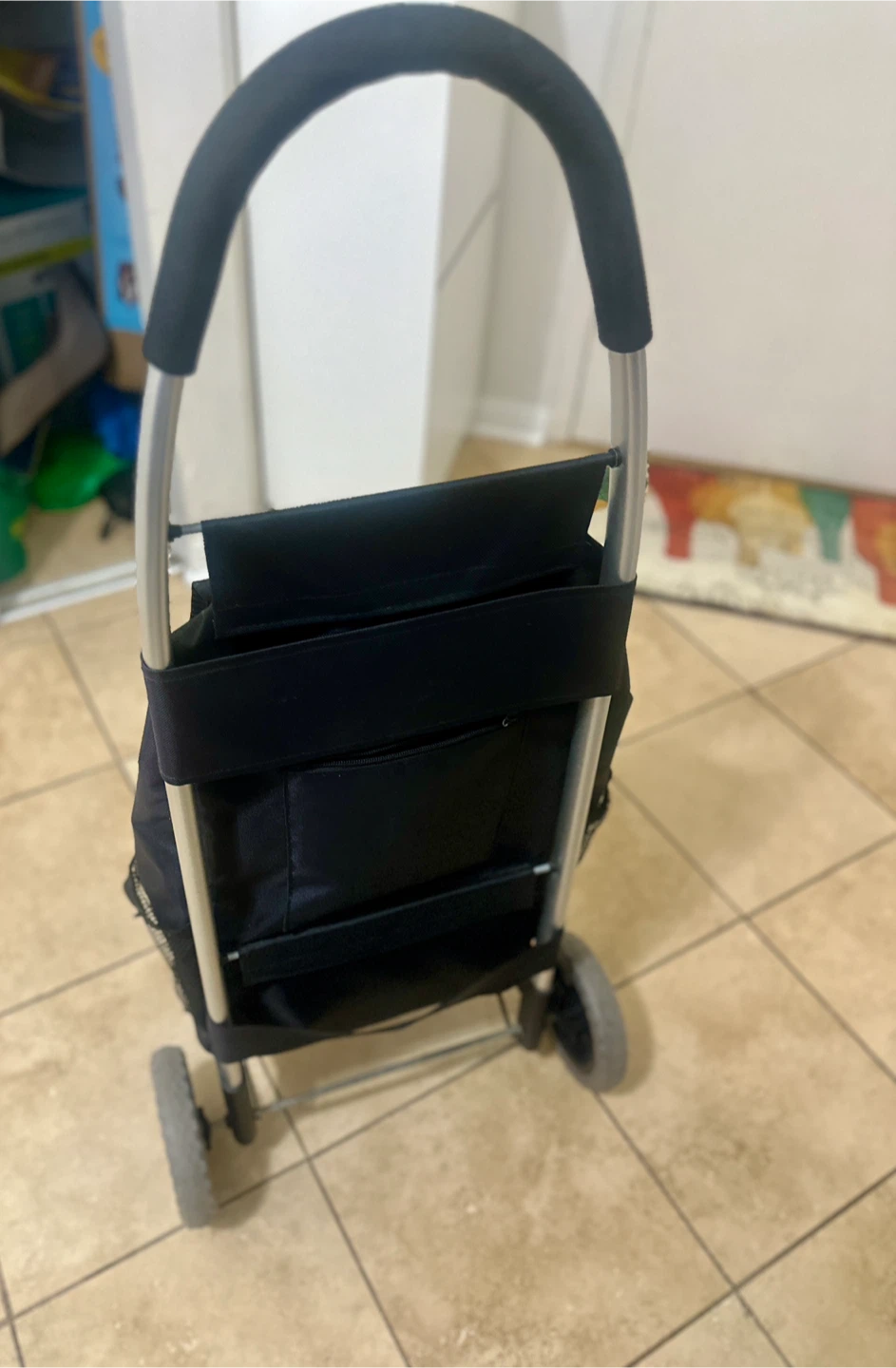 Black Rolling Shopping Cart - photo 5
