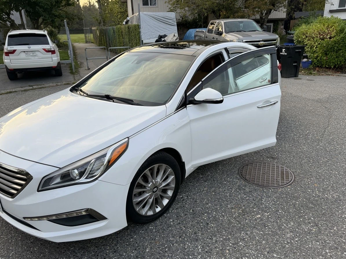 Hyundai Sonata White Sedan 2015 - photo 2
