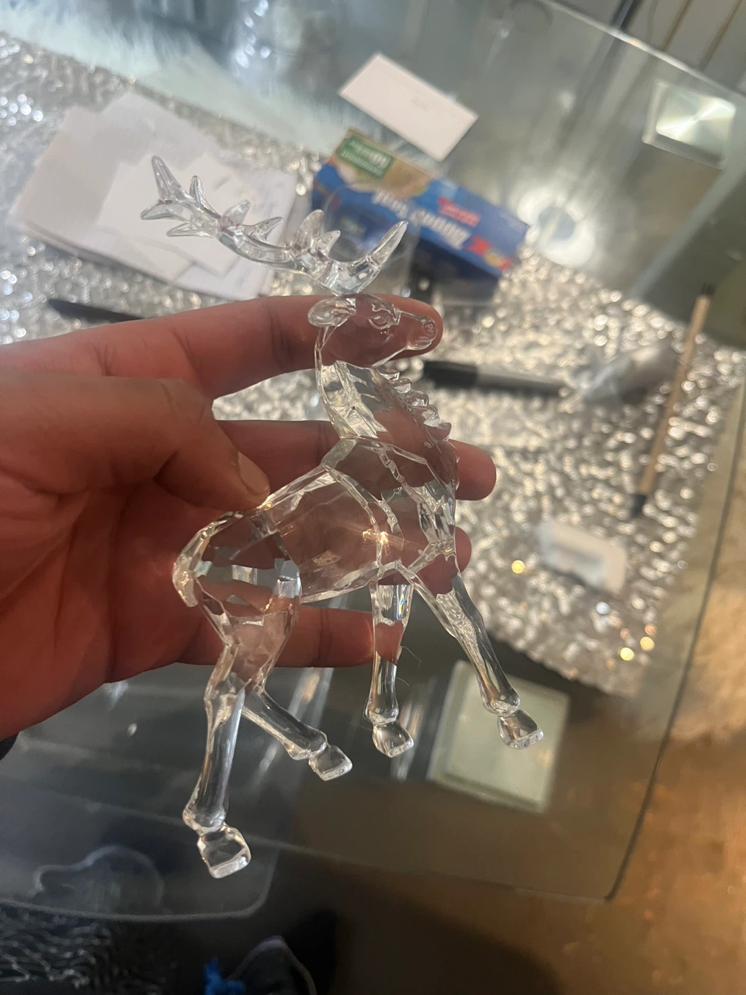 Clear Glass Reindeer Figurine - photo 4