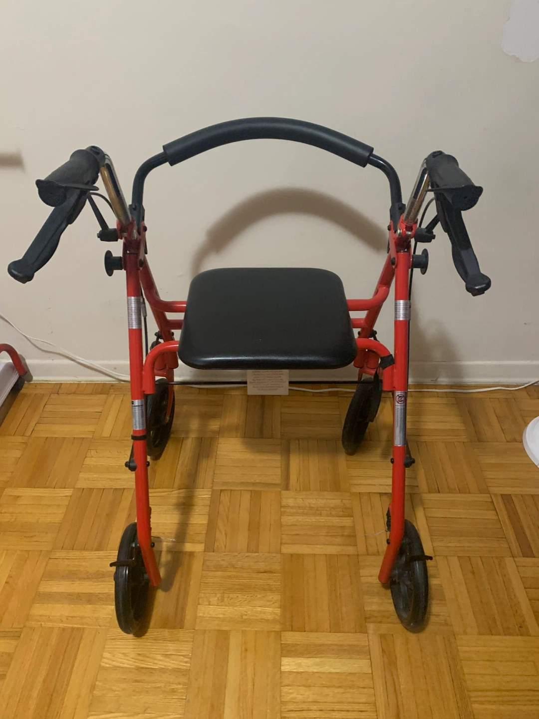 Guardian Red Four-Wheel Rollator Walker