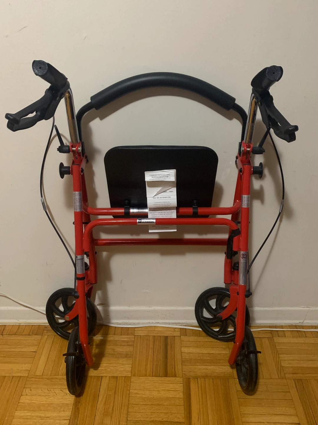 Guardian Red Four-Wheel Rollator Walker - photo 5