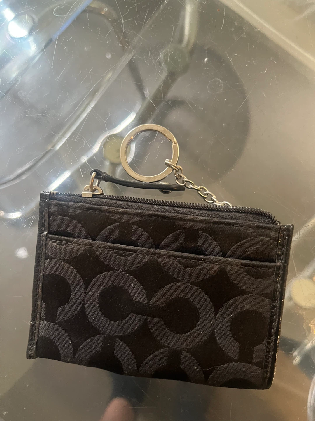 Coach Black Signature Key Pouch - photo 2