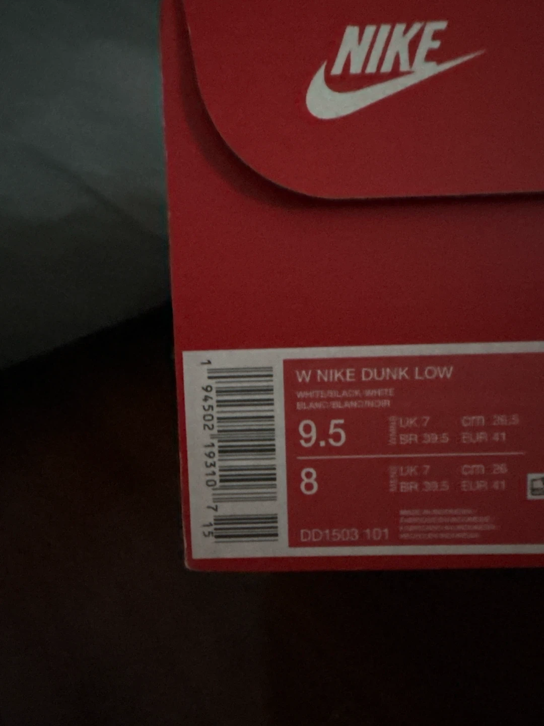 Nike Dunk Low Black White - photo 4