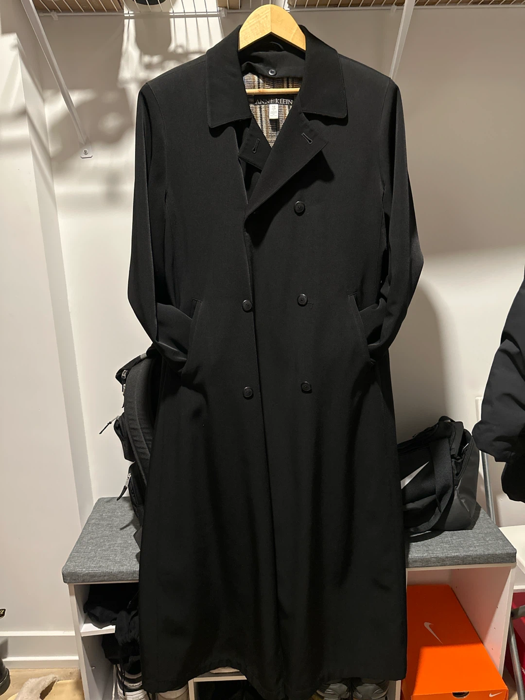 Anne Klein Black Trench Coat