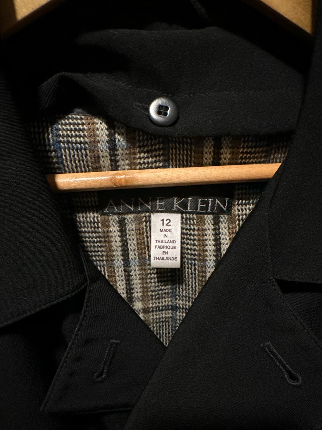 Anne Klein Black Trench Coat - photo 2