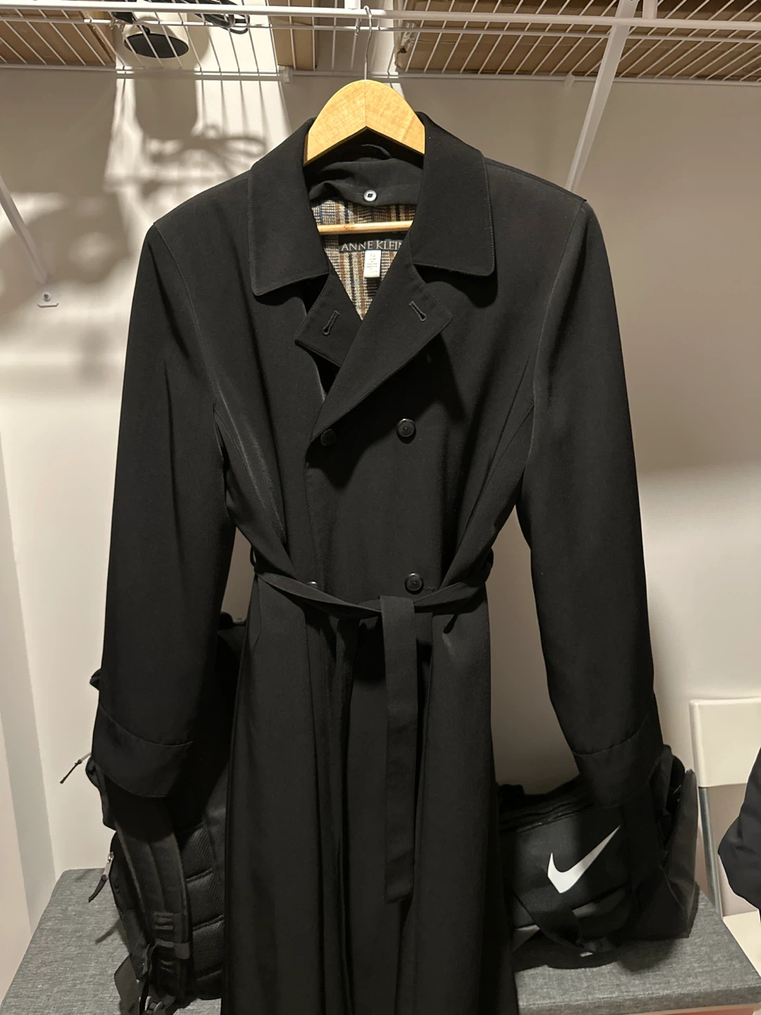 Anne Klein Black Trench Coat - photo 4