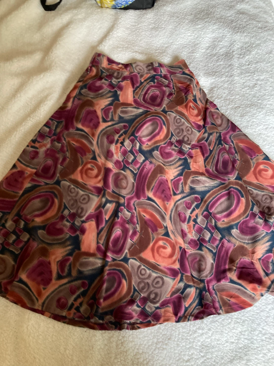 Abstract Print Midi Skirt Size 4