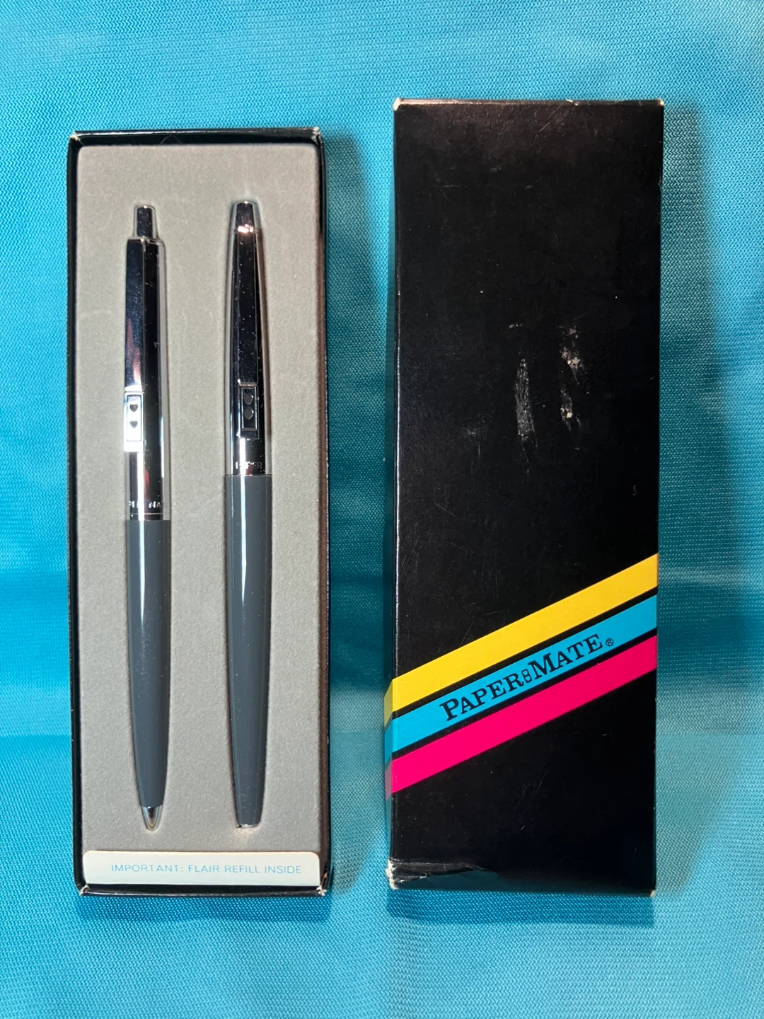 Vintage Paper Mate Pen and Flair Refillable Pen Set