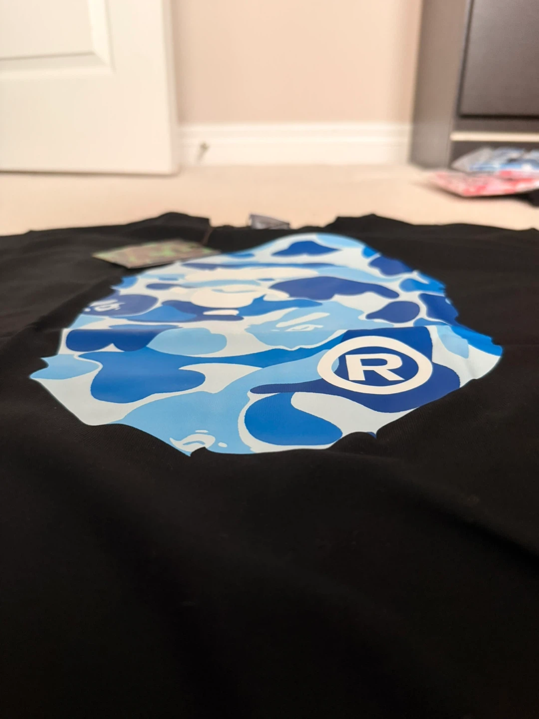 A Bathing Ape T-Shirt Black Blue Camo - photo 2