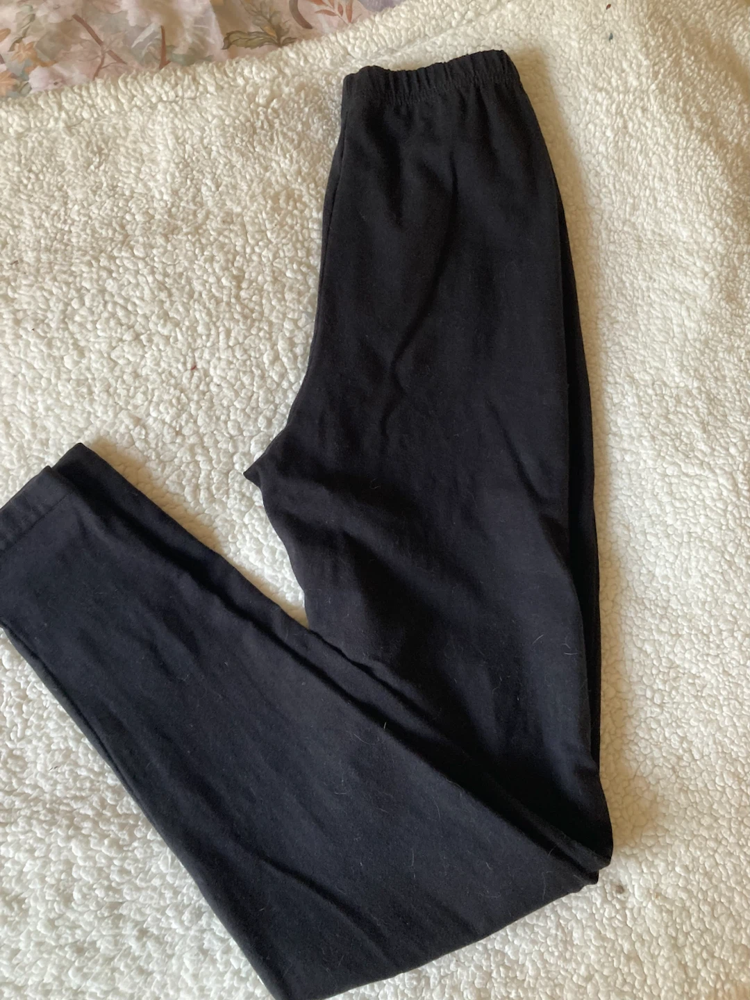 Black Cotton Blend Leggings Size 4