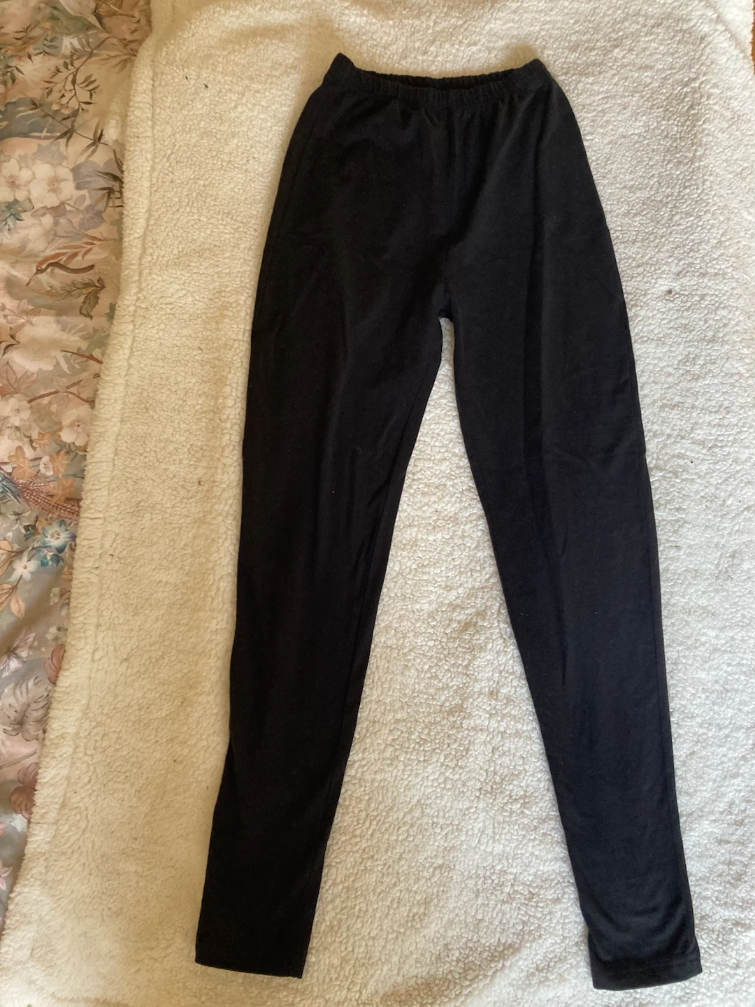 Black Cotton Blend Leggings Size 4 - photo 2