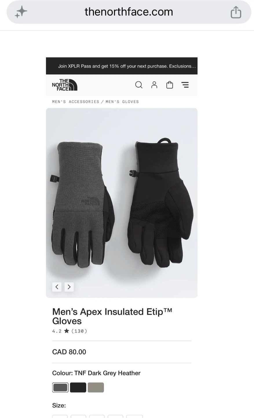 The North Face Men's Gloves size medium - photo 4