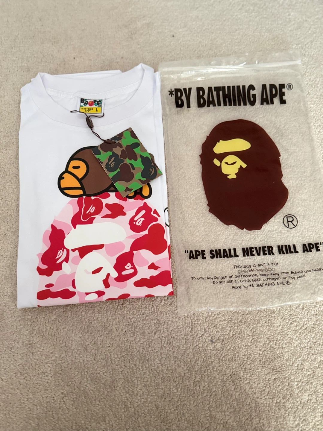 A Bathing Ape T-Shirt Size Large