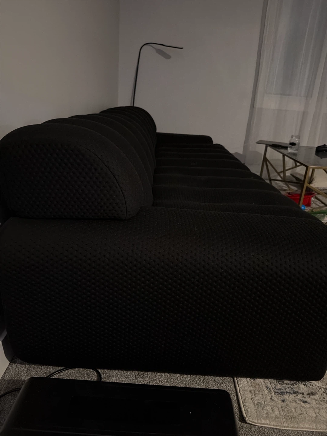 Black Tufted Sofa - photo 4