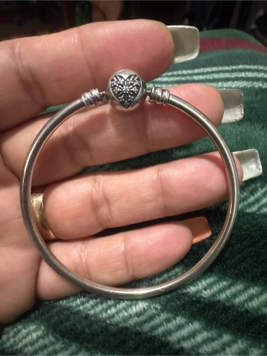 Pandora Heart Clasp Bangle Bracelet