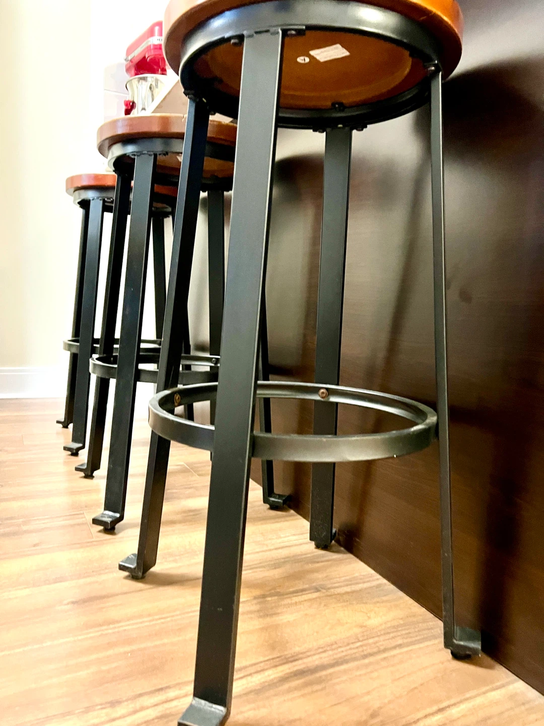 Set of 3 Industrial Bar Stools - photo 2
