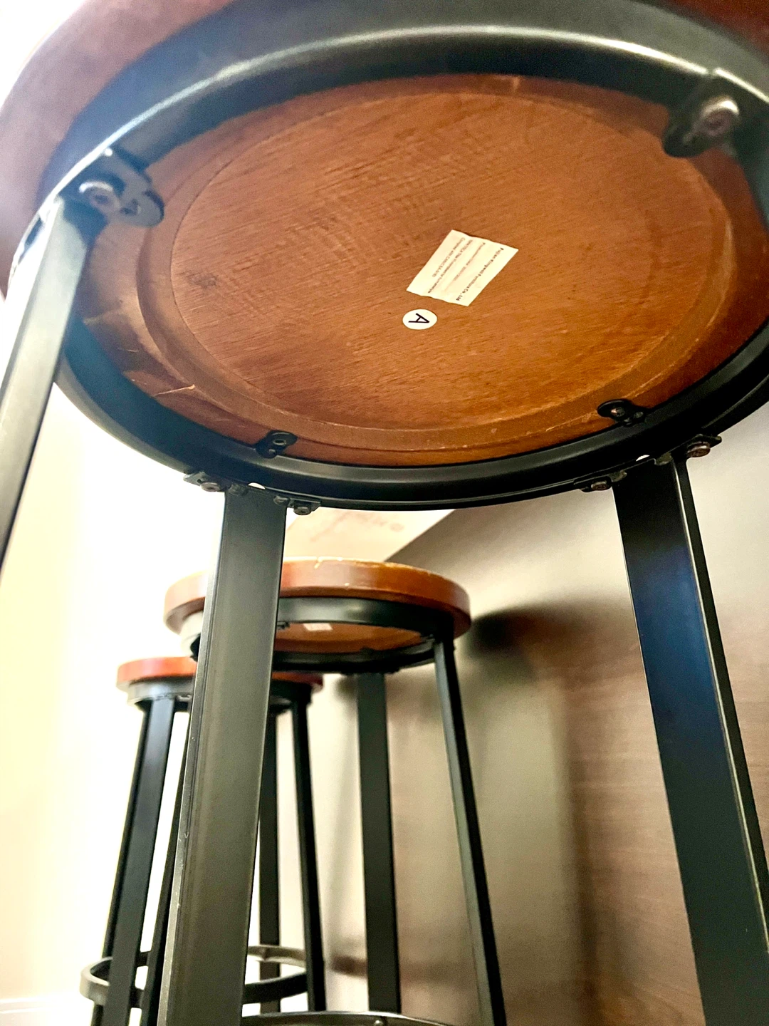 Set of 3 Industrial Bar Stools - photo 4