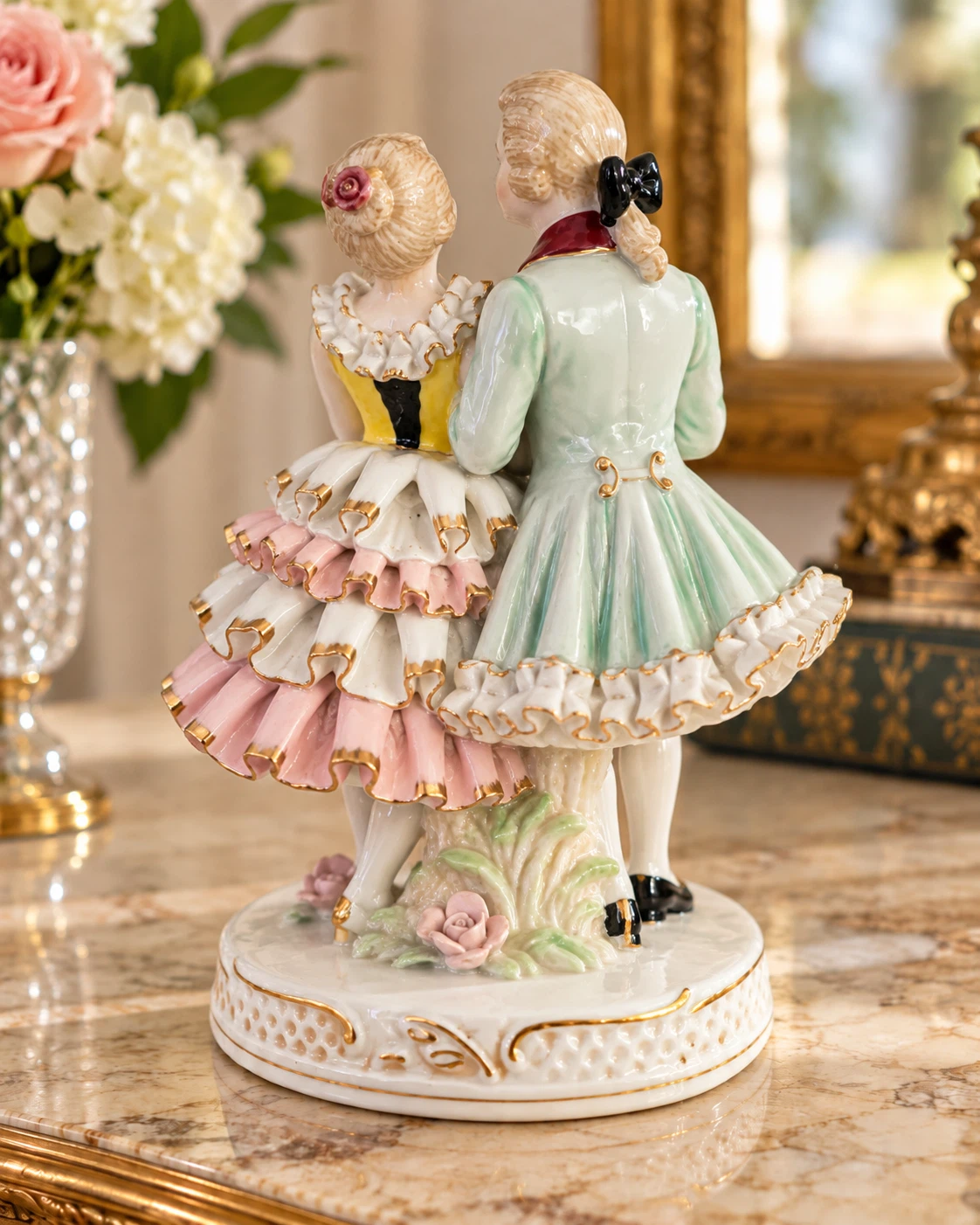 Vintage Porcelain Couple Figurine - photo 2