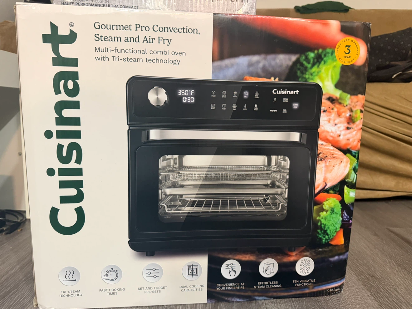 Brand New Cuisinart Gourmet Pro Steam & Air Fry Oven – CSO-500C