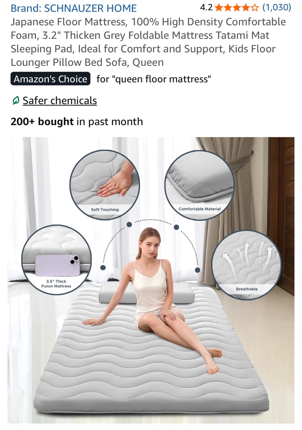 Queen Size Japanese Floor Mattress - photo 2