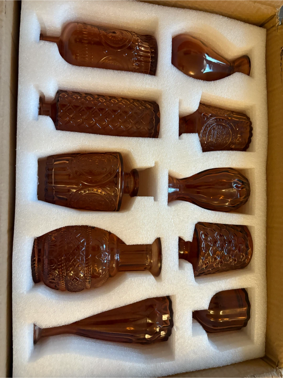 Amber Glass Decorative Bottles (20)