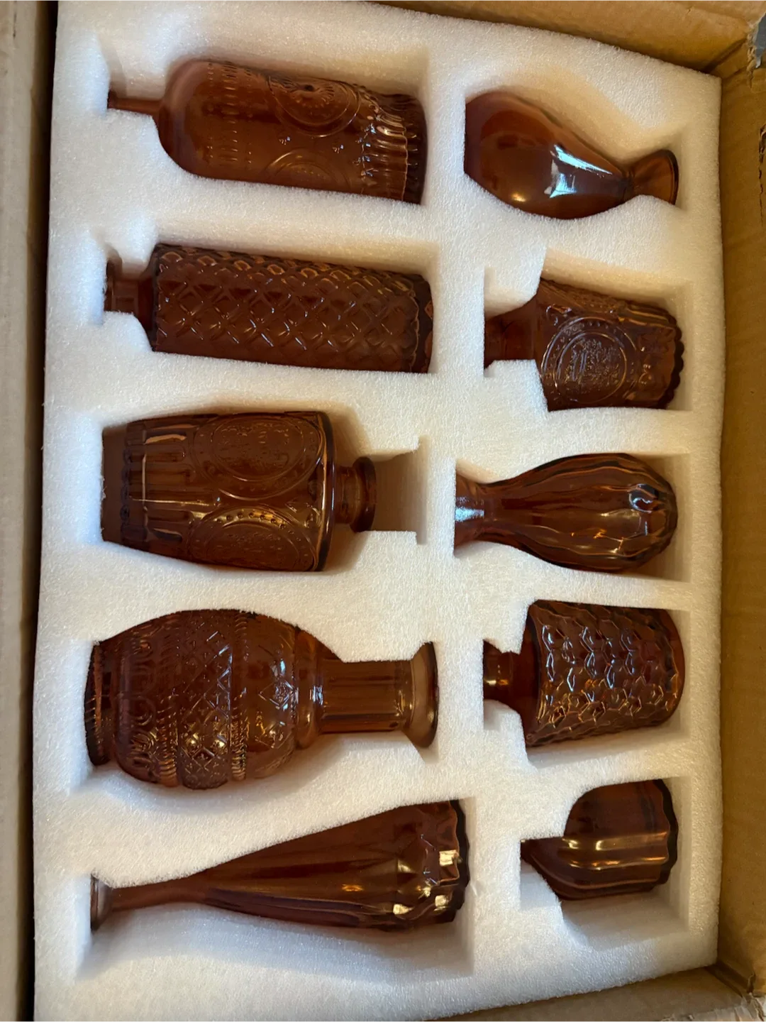 Amber Glass Decorative Bottles (20)