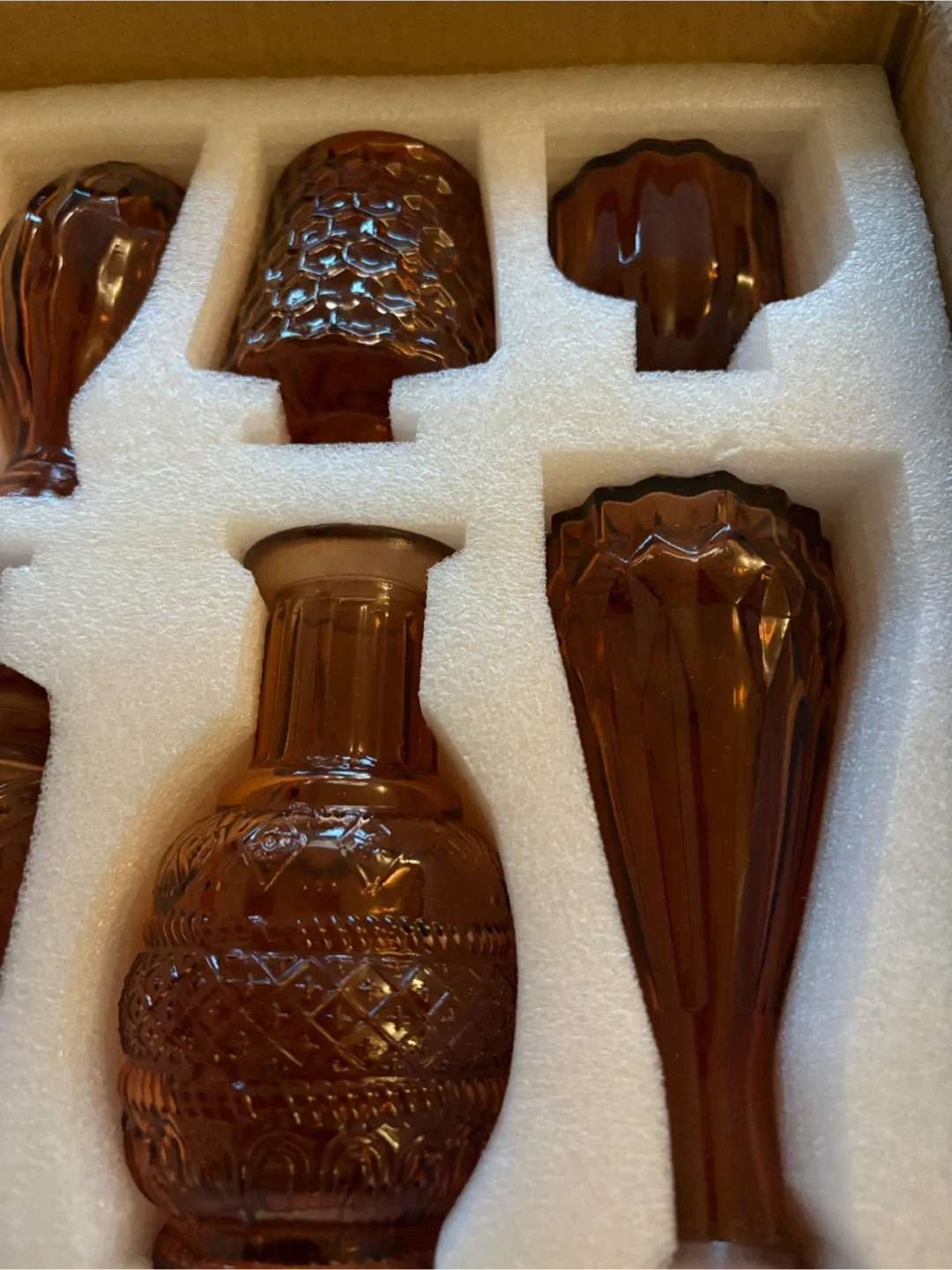 Amber Glass Decorative Bottles (20) - photo 2