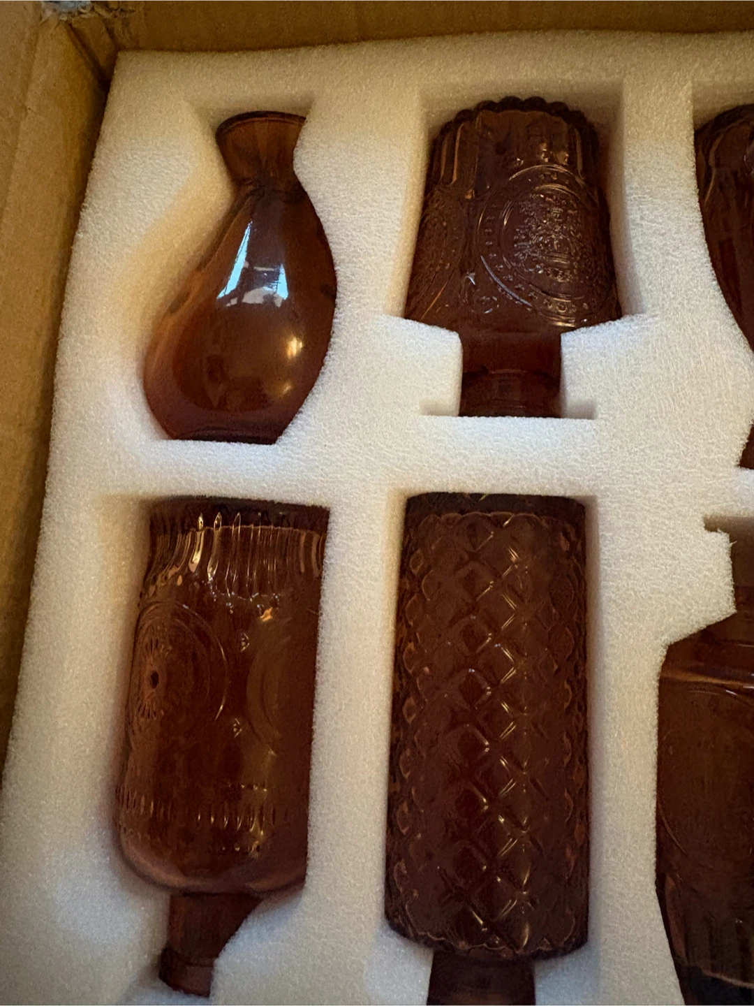 Amber Glass Decorative Bottles (20) - photo 3