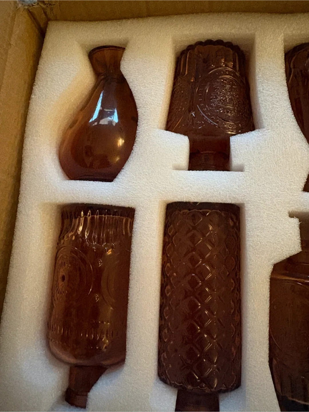 Amber Glass Decorative Bottles (20) - photo 3
