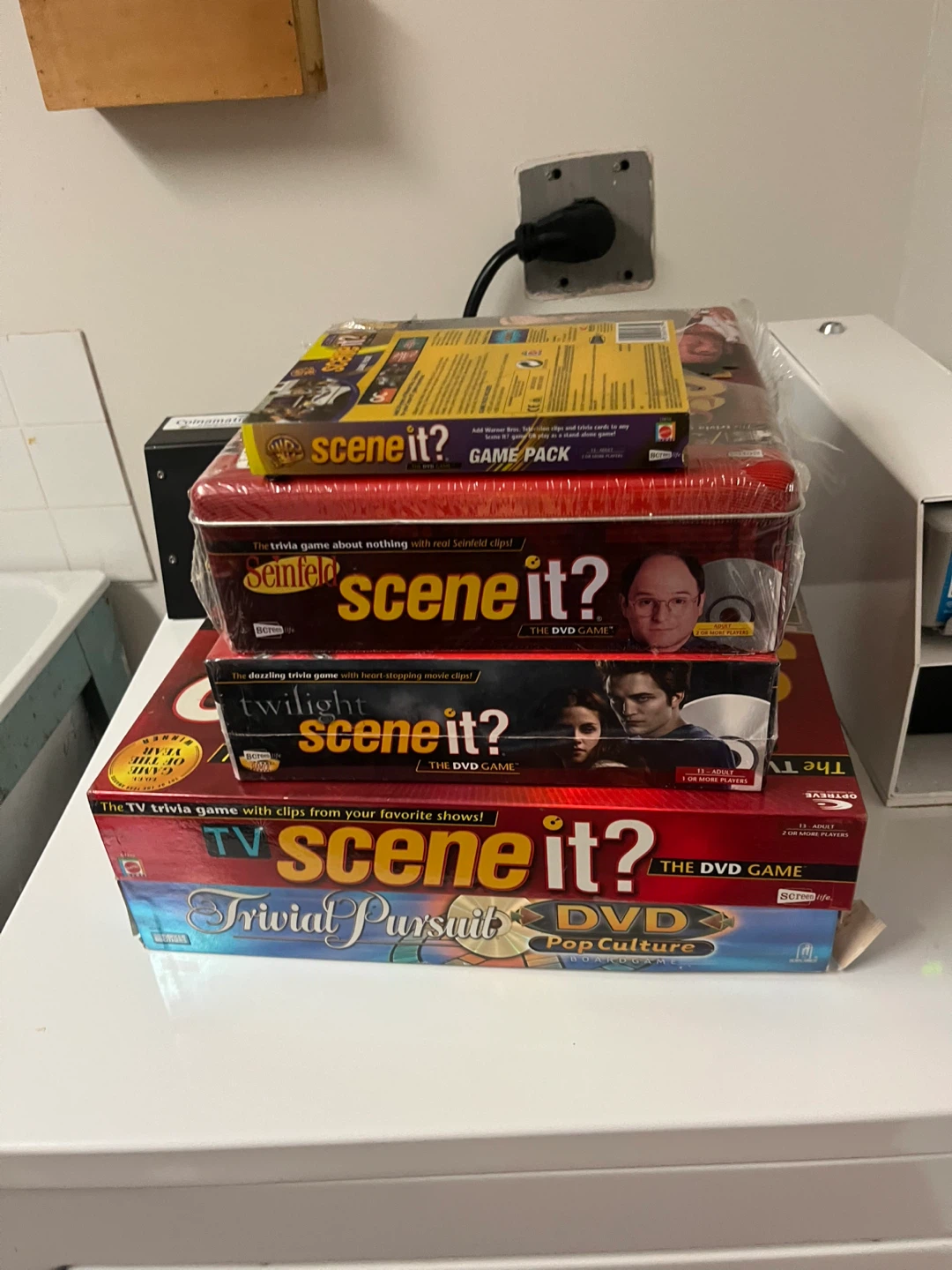 Scene It? and Trivial Pursuit DVD Board Game Bundle