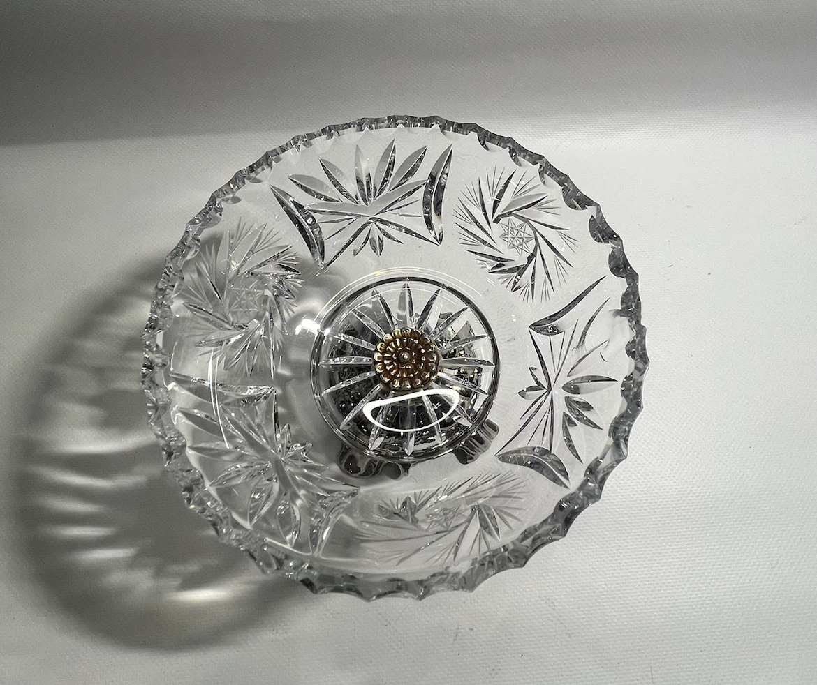 Vintage Crystal Pedestal Bowl - photo 2