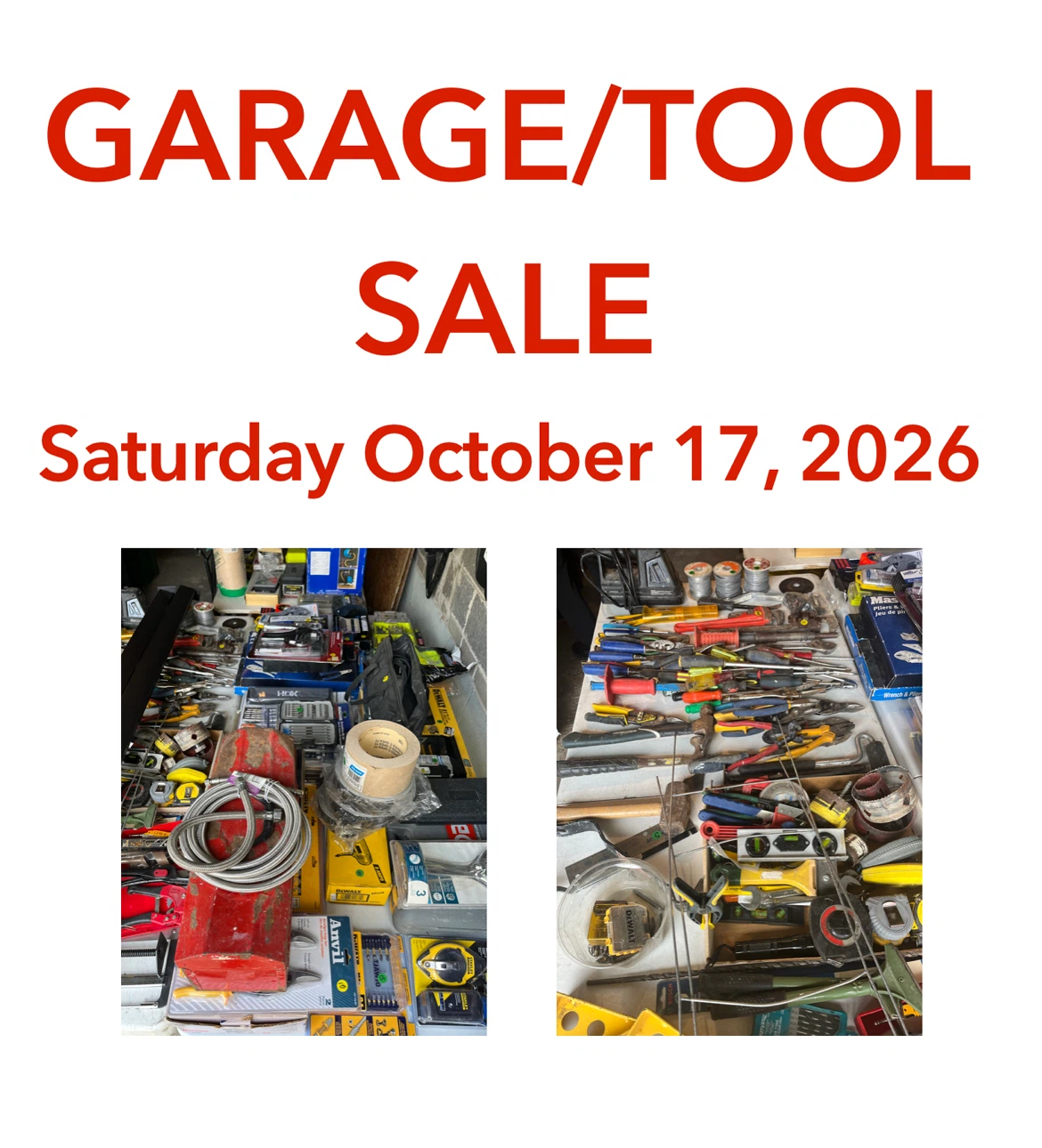 Tool Garage Sale October 17 9am - 1pm Etobicoke Lots of Items