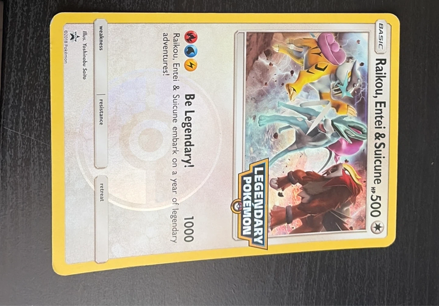 Raikou, Entei & Suicune Legendary Pokemon Trading Card