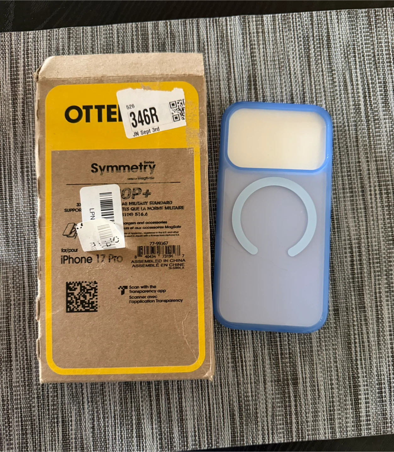 OtterBox Symmetry Clear Case for iPhone 17 Pro - Blue
