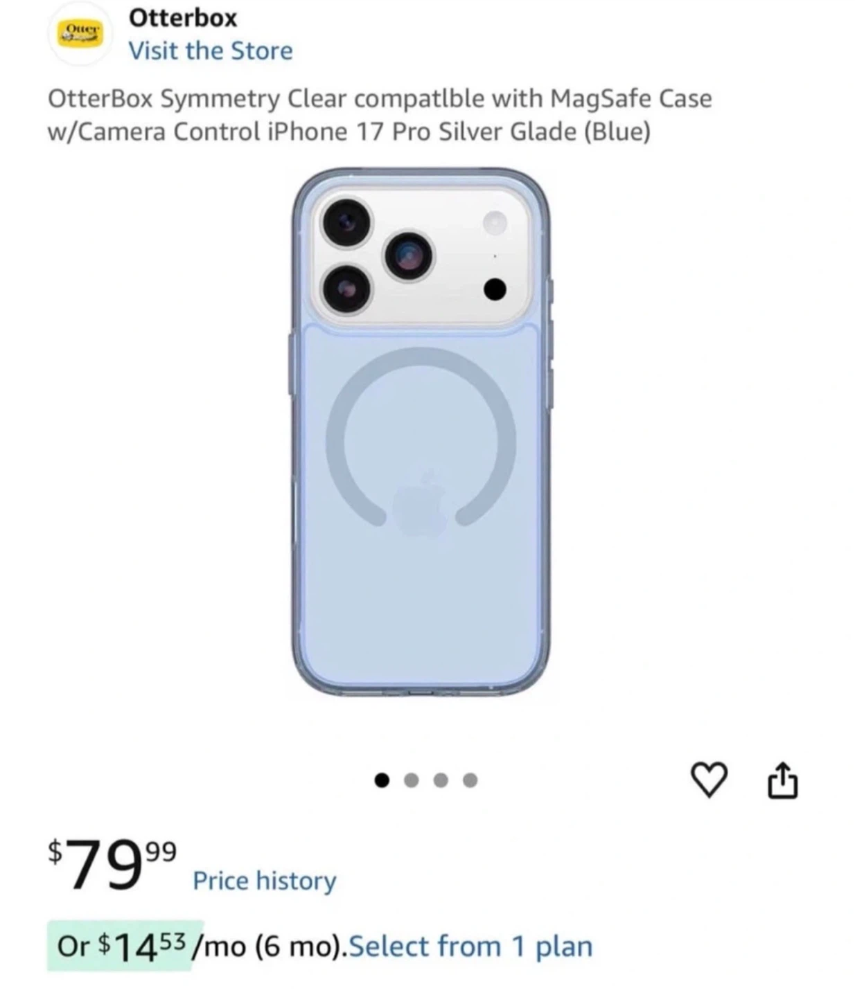 OtterBox Symmetry Clear Case for iPhone 17 Pro - Blue - photo 3